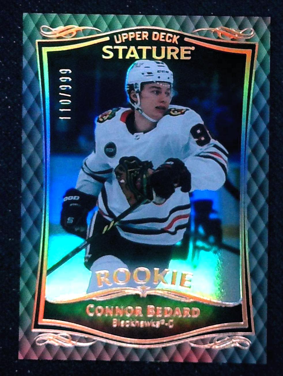 2024-25 Upper Deck Stature - 2023-24 Base Rookies Connor Bedard #'d /999