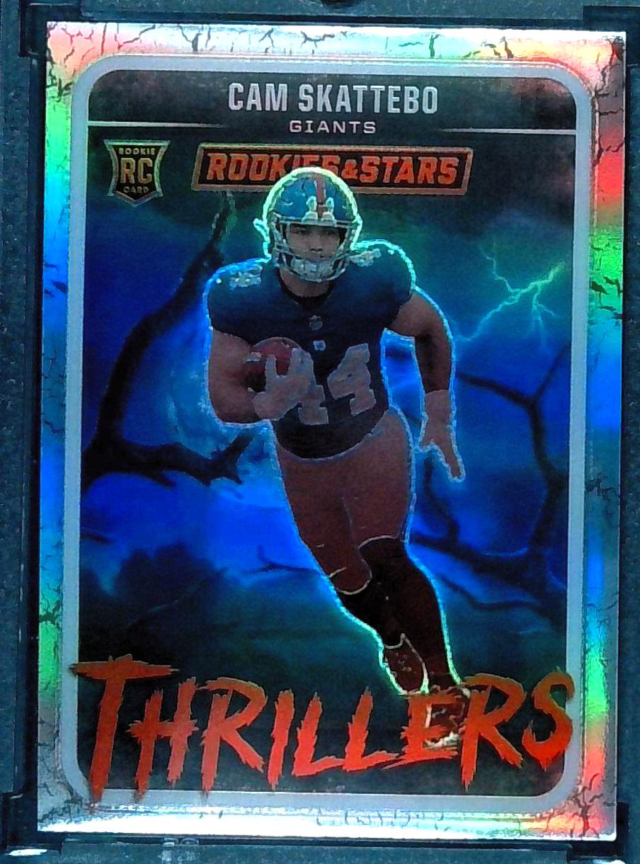 Cam Skattebo Panini 2025 Rookies & Stars Thrillers Prizm #26 Giants Rookie NFL
