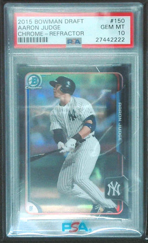 2015 Bowman Draft Aaron Judge #150 PSA 10 Asia Black Refractor Pre Rookie NYY