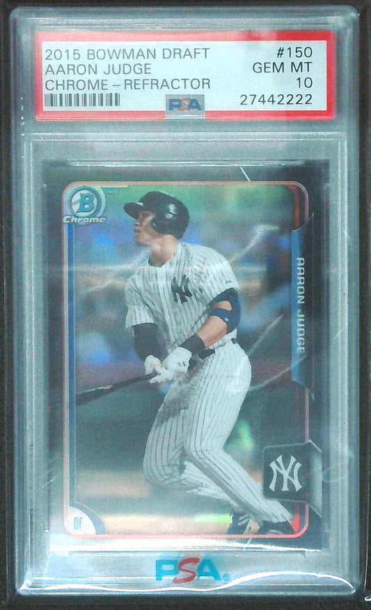 2015 Bowman Draft Aaron Judge #150 PSA 10 Asia Black Refractor Pre Rookie NYY