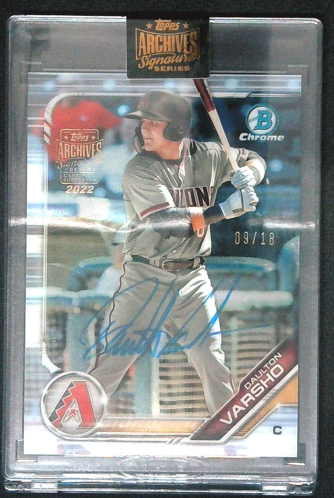 2024 Topps Archives Signature Series Daulton Varsho Bowman Chrome Auto /18