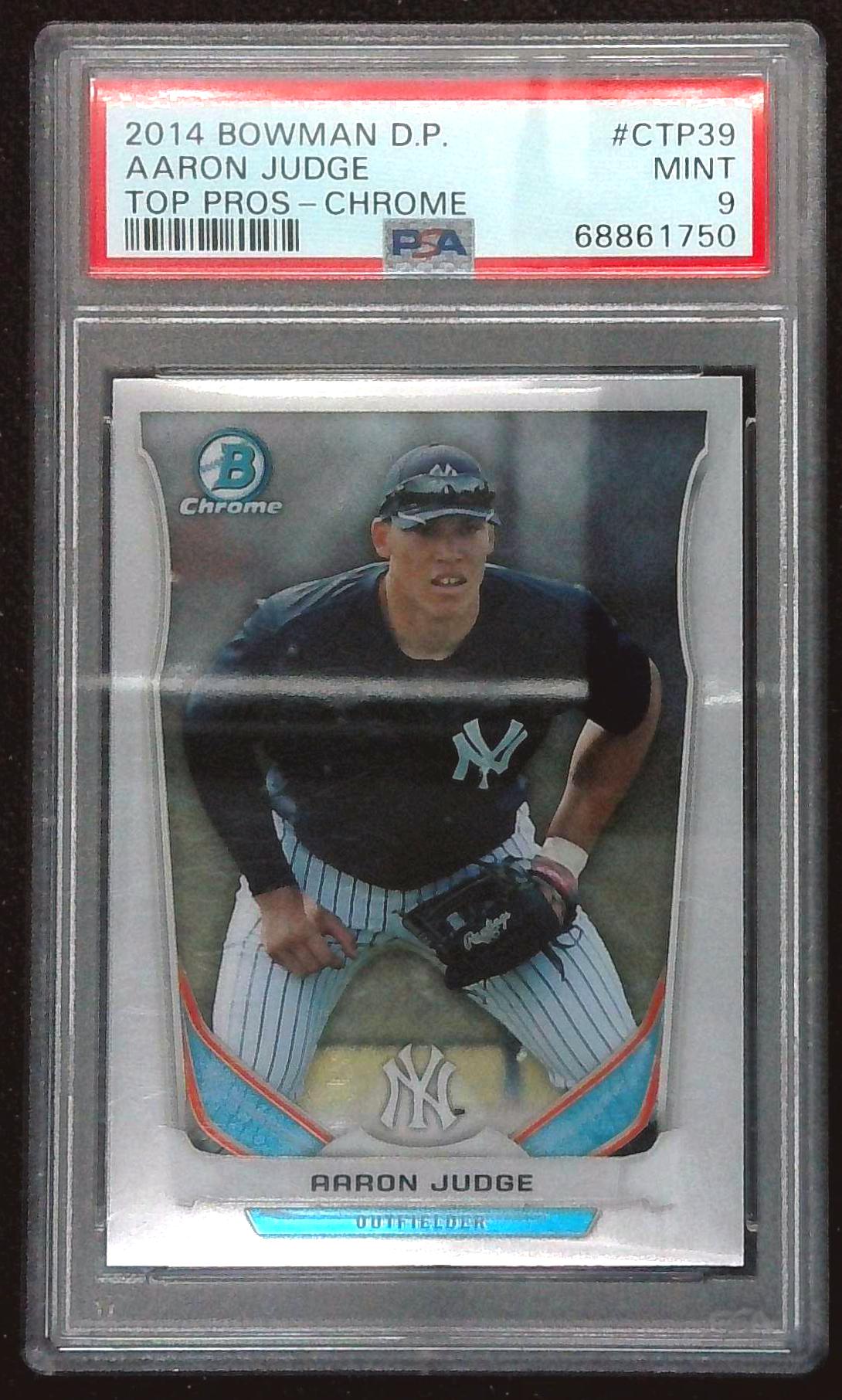 2014 BOWMAN DRAFT TOP PROSPECTS CHROME #CTP39 AARON JUDGE PSA 9