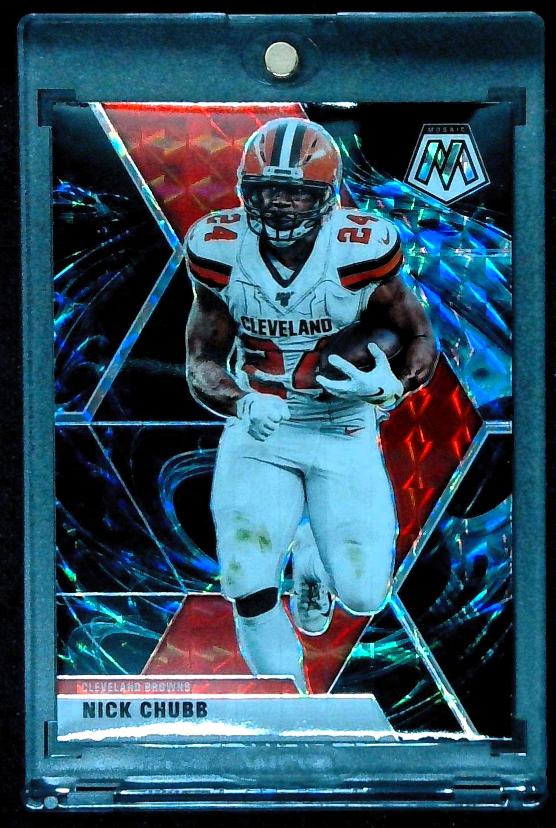 2020 Panini Mosaic Nick Chubb #53 Mosaic Genesis Prizm