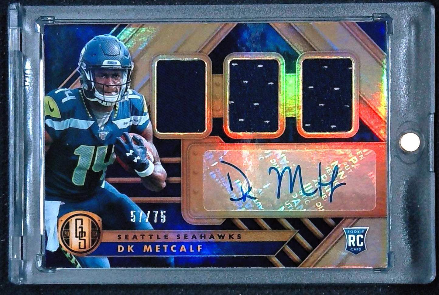 2019 Panini Gold Standard DK Metcalf RPA Rookie Patch Auto /75