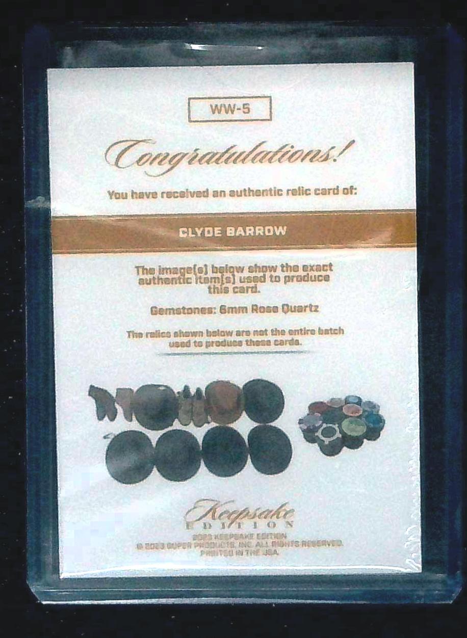 2023 Keepsake Edition Clyde Barrow Relic & Gem