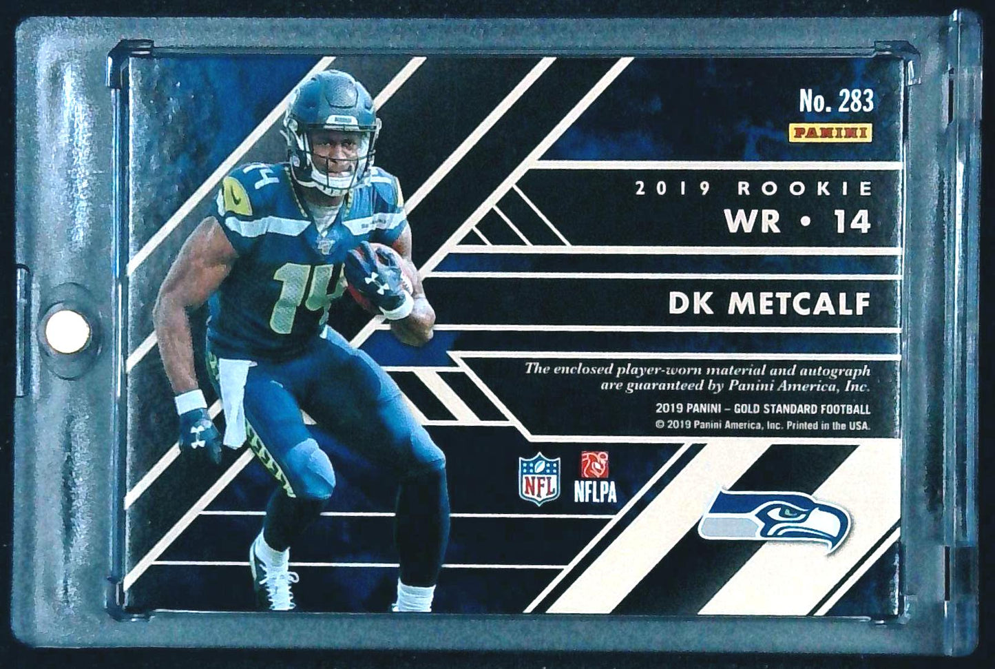 2019 Panini Gold Standard DK Metcalf RPA Rookie Patch Auto /75