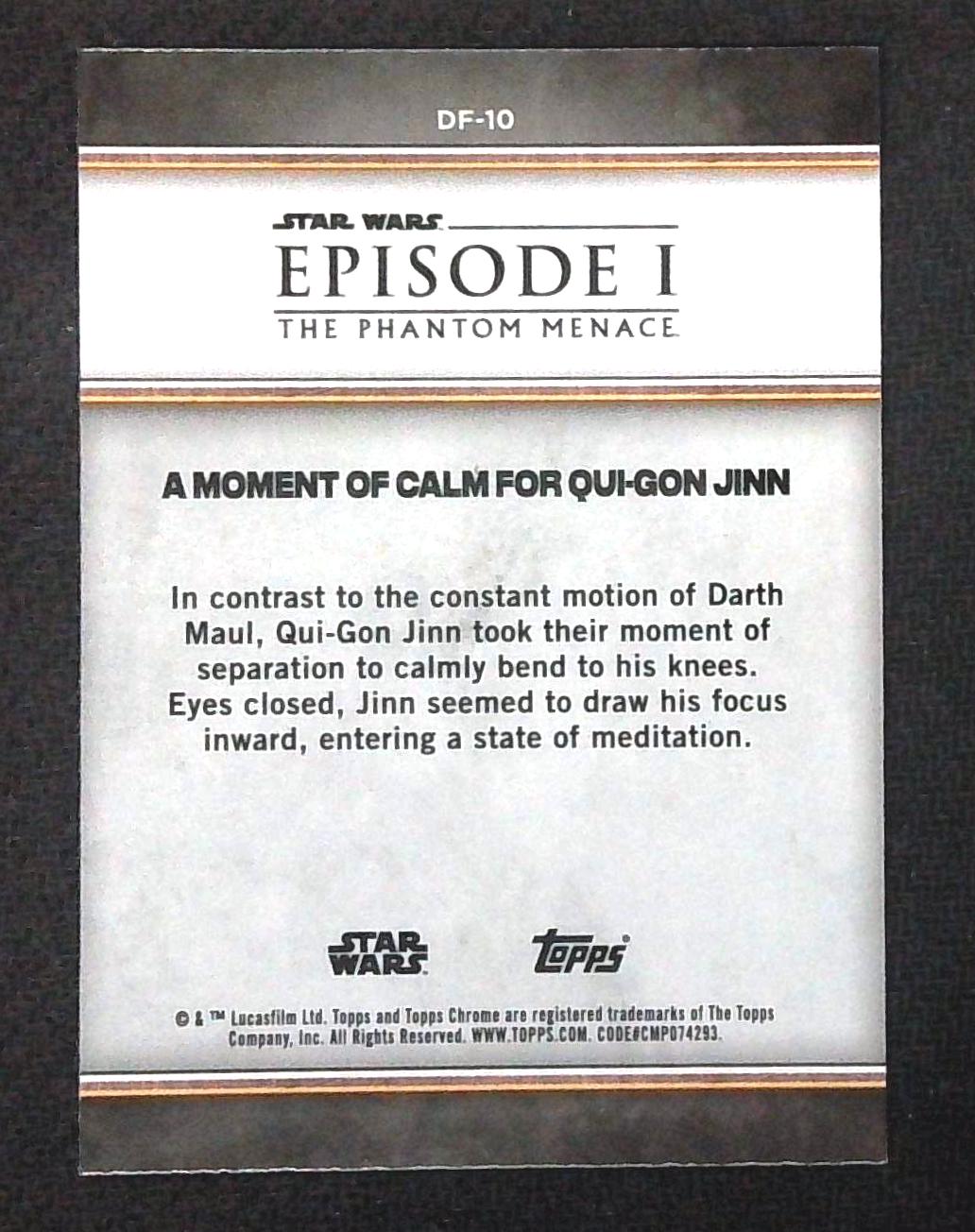 2024 Topps Sapphire Star Wars Duel of the Fates Qui-Gon Jinn DF-10