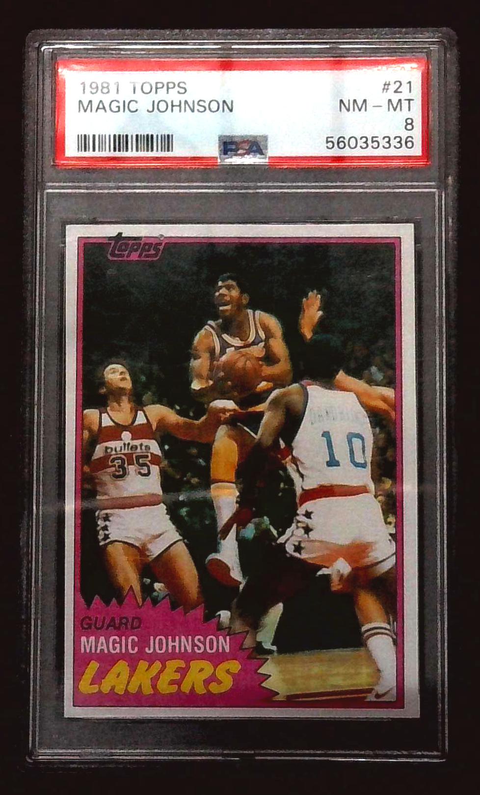 Magic Johnson 1981 Topps #21 PSA 8 NM-MT