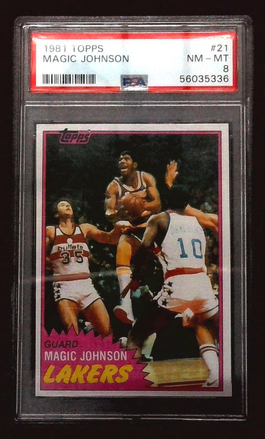 Magic Johnson 1981 Topps #21 PSA 8 NM-MT