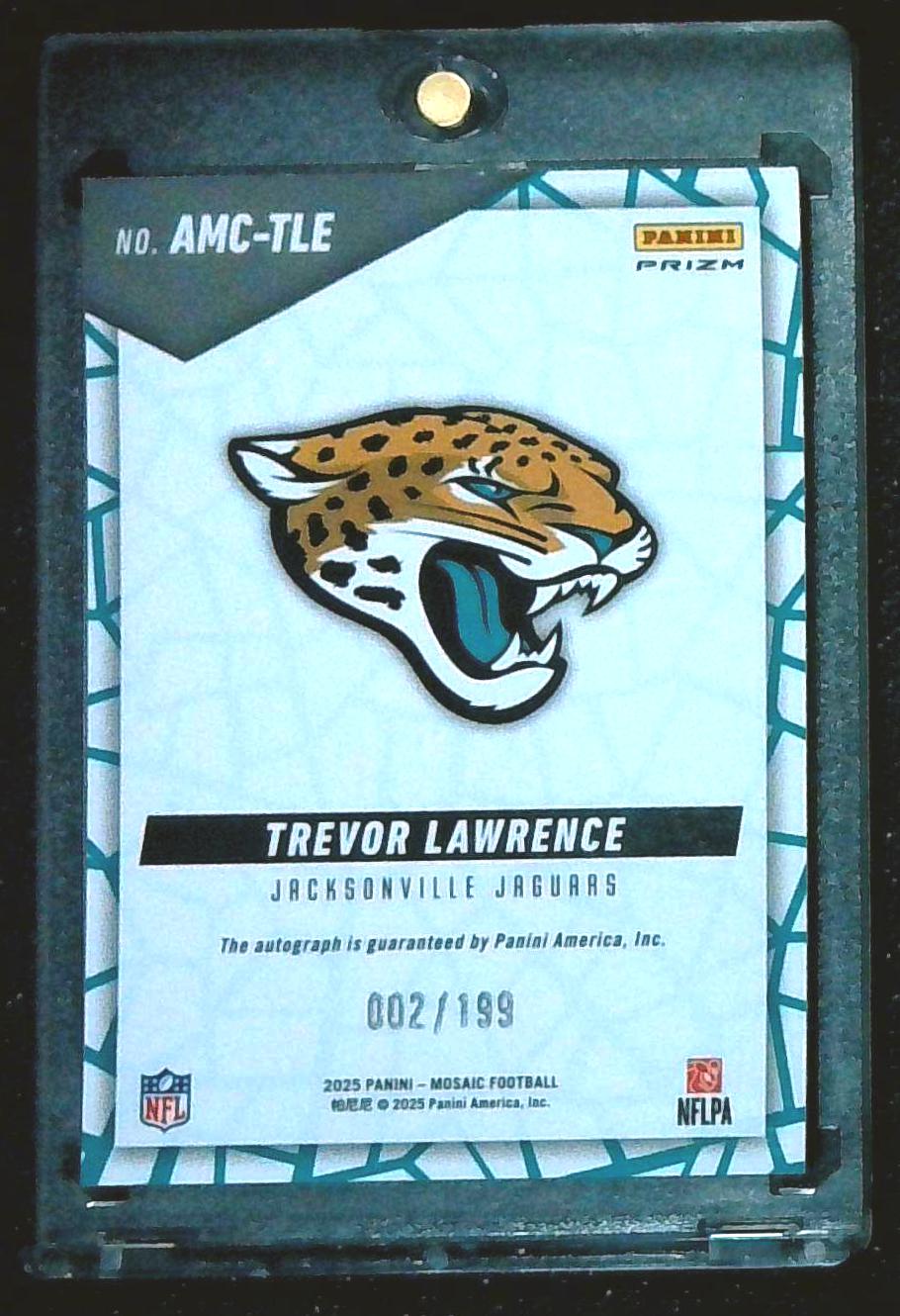 2025 Panini Mosaic Football Trevor Lawrence Red Prizm Auto /199 Jaguars