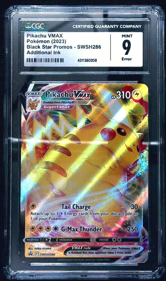 Pokémon SWSH Black Star Promos Pikachu VM #SWSH286 CGC 9