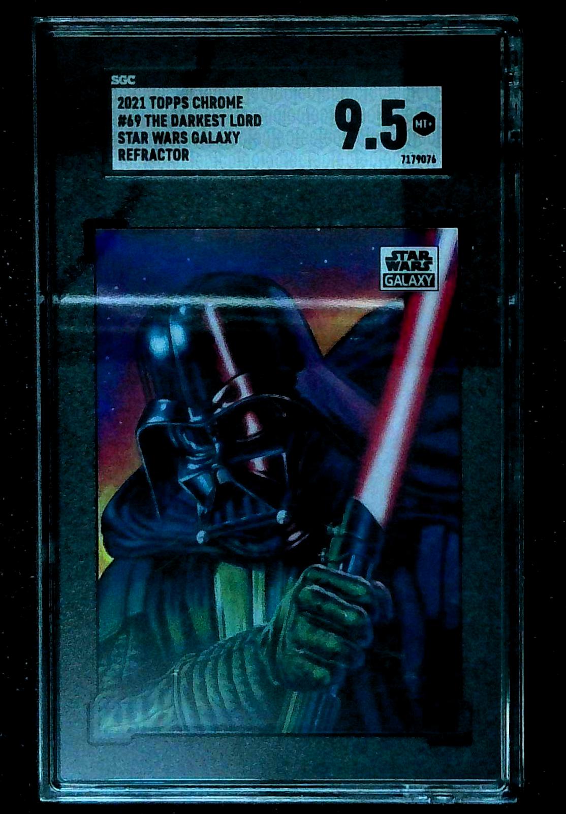 2021 Topps Chrome Star Wars Darth Vader The Darkest Lord Refractor SGC 9.5
