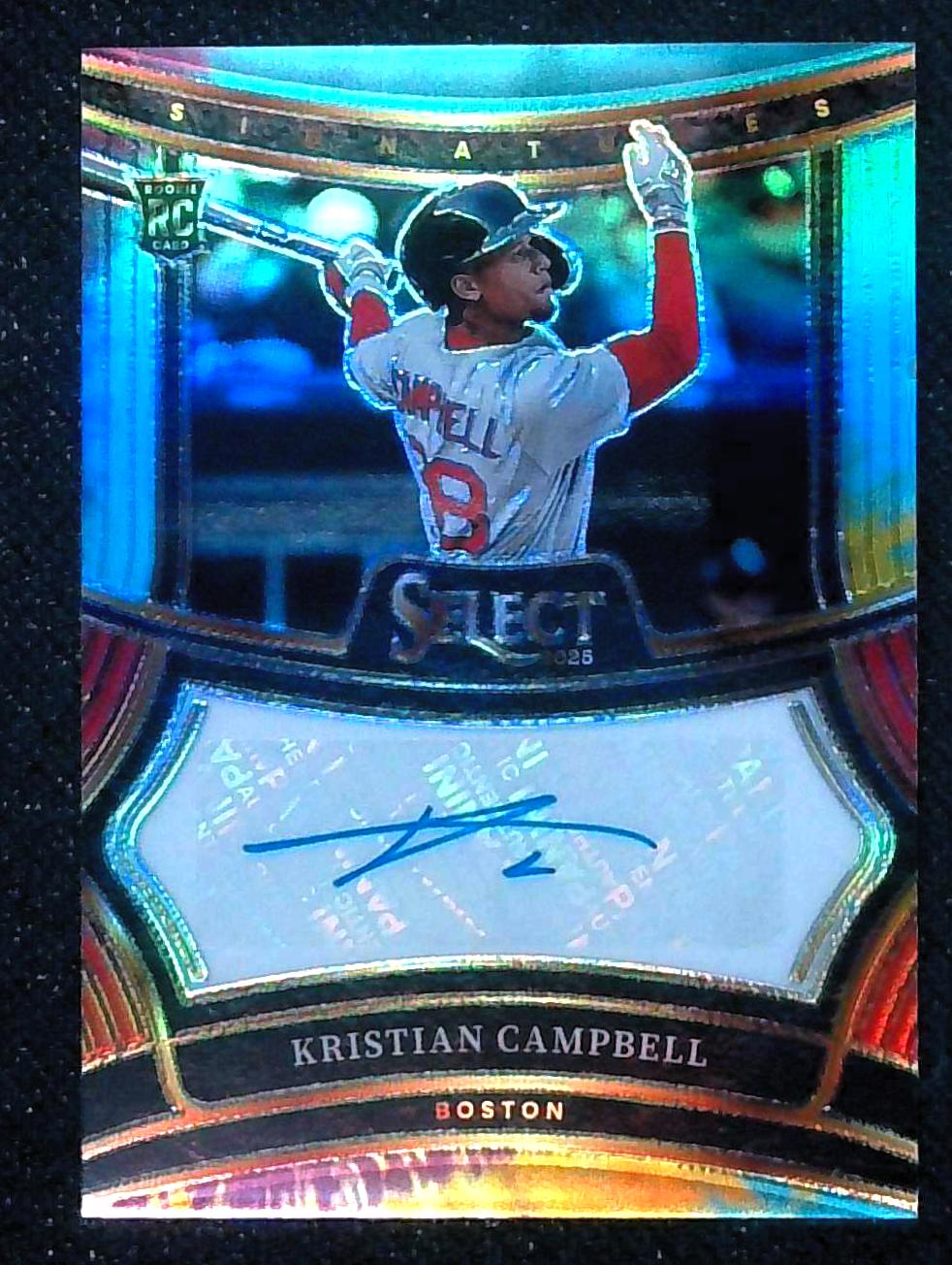 2025 Panini Select baseball Kristian Campbell Tie Dye RC Auto #'d 01/25