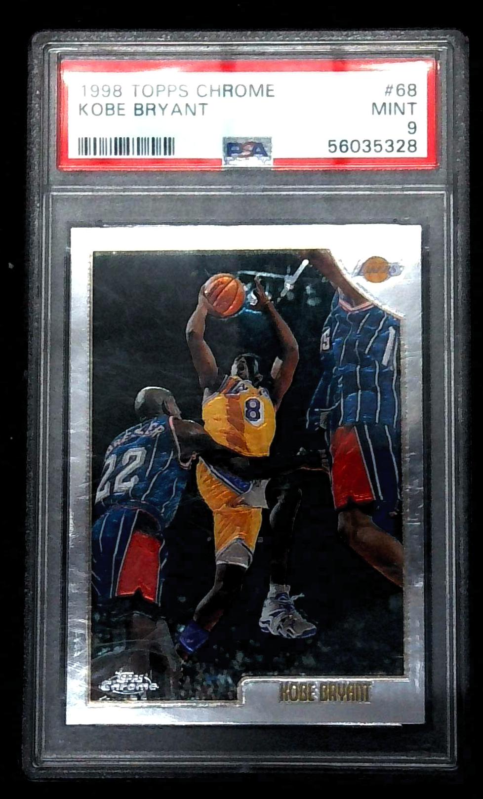 1998 TOPPS CHROME #68 KOBE BRYANT PSA 9