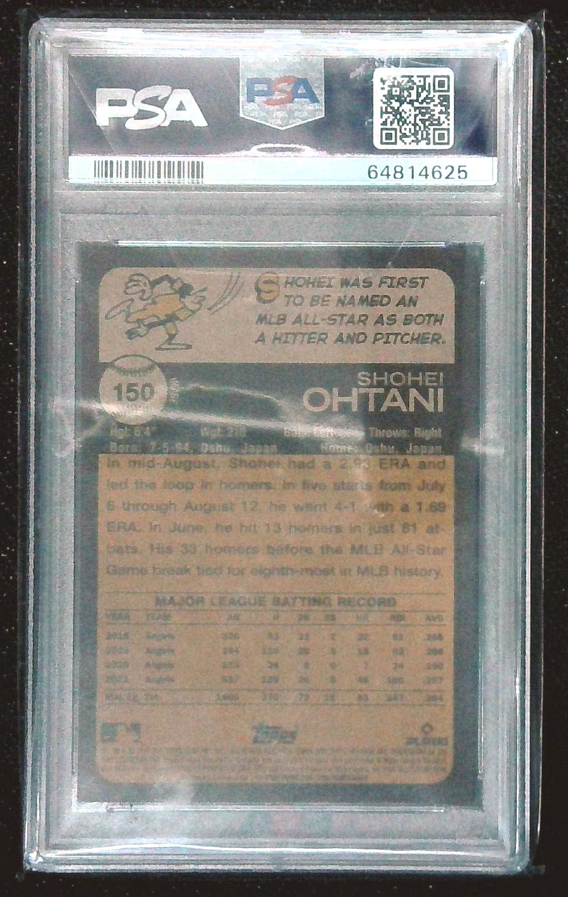 2022 Topps Heritage Shohei Ohtani Image Variation PSA 9