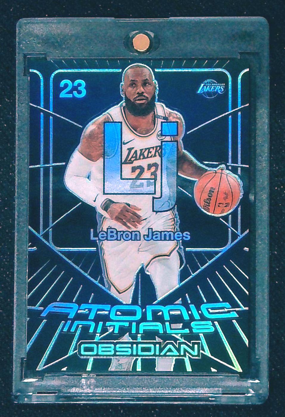 2024-25 Panini Obsidian Atomic Initials Lebron James /125