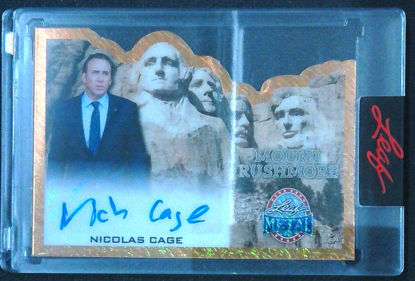 2026 LEAF METAL NICOLAS CAGE AUTO MOUNT RUSHMORE DIE-CUT #1/1