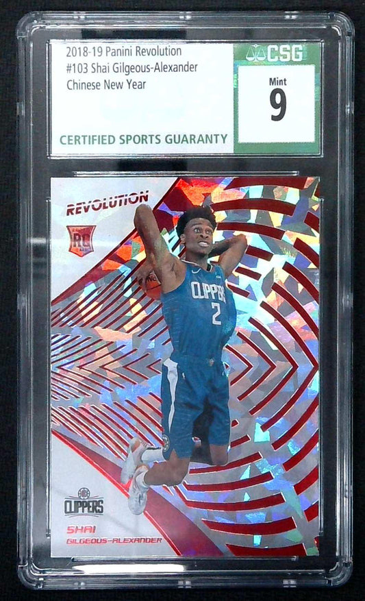 2018-19 Revolution Chinese New Year SHAI GILGEOUS ALEXANDER CSG 9 Thunder /Clippers
