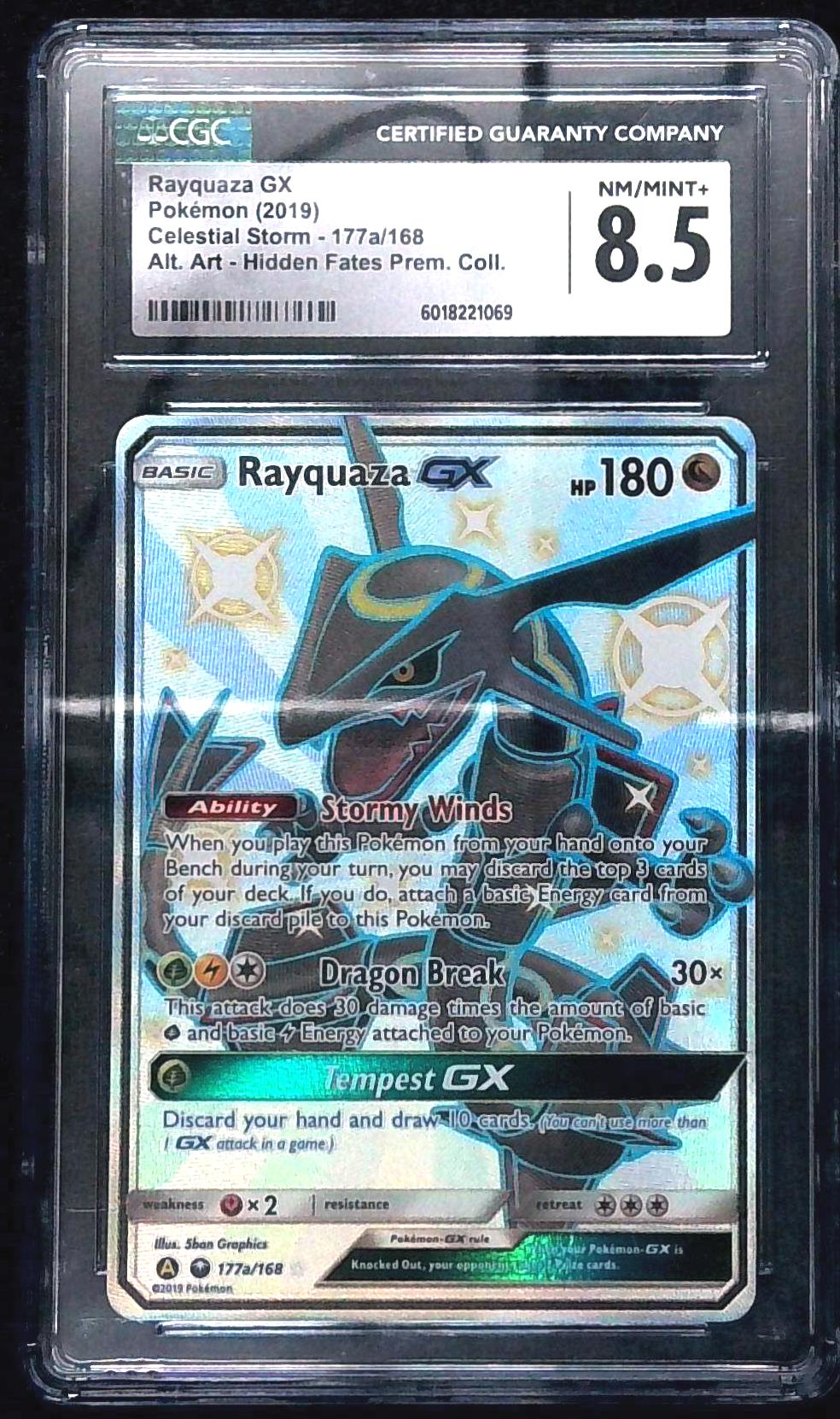 Pokémon TCG Rayquaza GX 177a/168 Hidden Fates Alternate Art Shiny