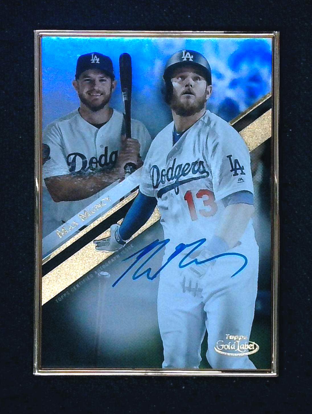 2019 Topps Gold Label Framed Autograph Max Muncy #GLA-MMU Dodgers Auto