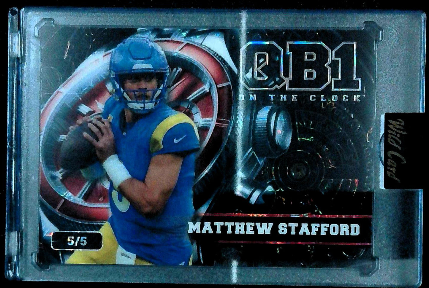 Wild Card 2026 QB1 On the Clock Matthew Stafford #'d 5/5