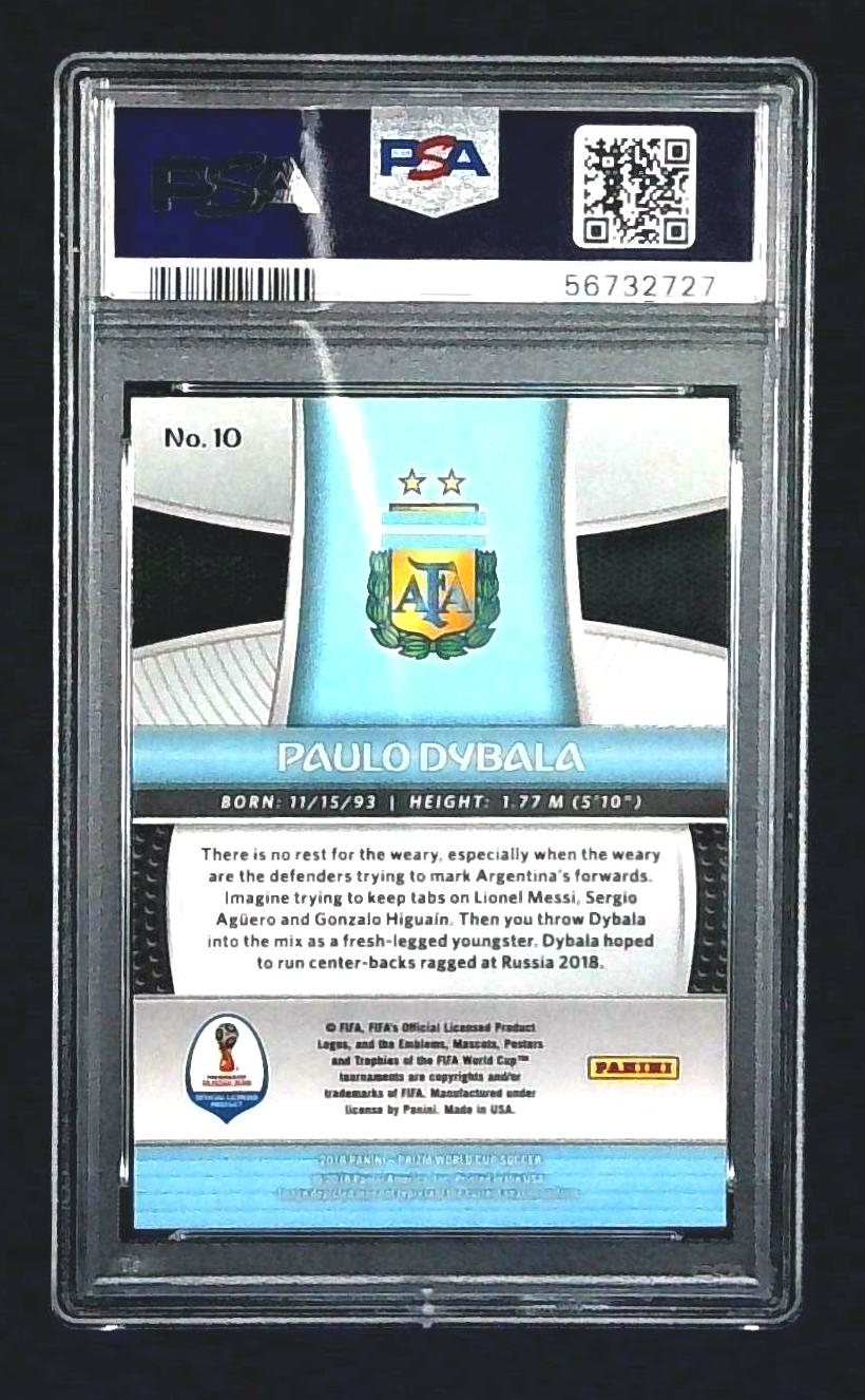 2018 Panini Prizm World Cup Paulo Dybala #10 PSA 10 GEM MINT