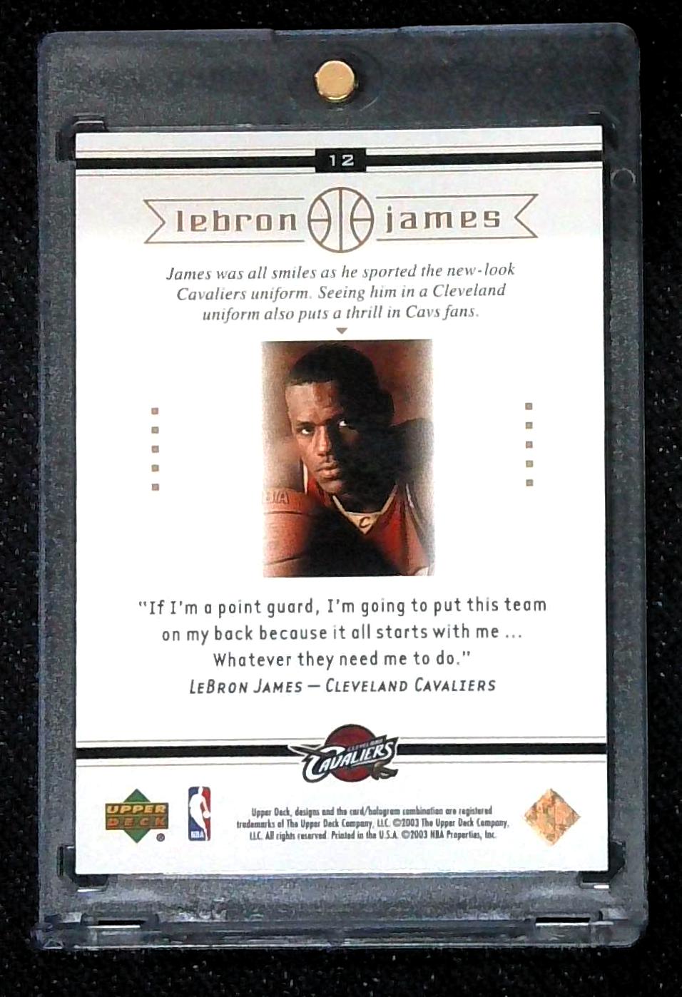 2003-04 Upper Deck Lebron James Box Set #12 Rookie