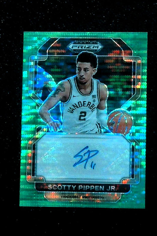 2022 Prizm Draft Picks Green Pulsar Scotty Pippen Jr #DP-SPJ Rookie Auto RC /25