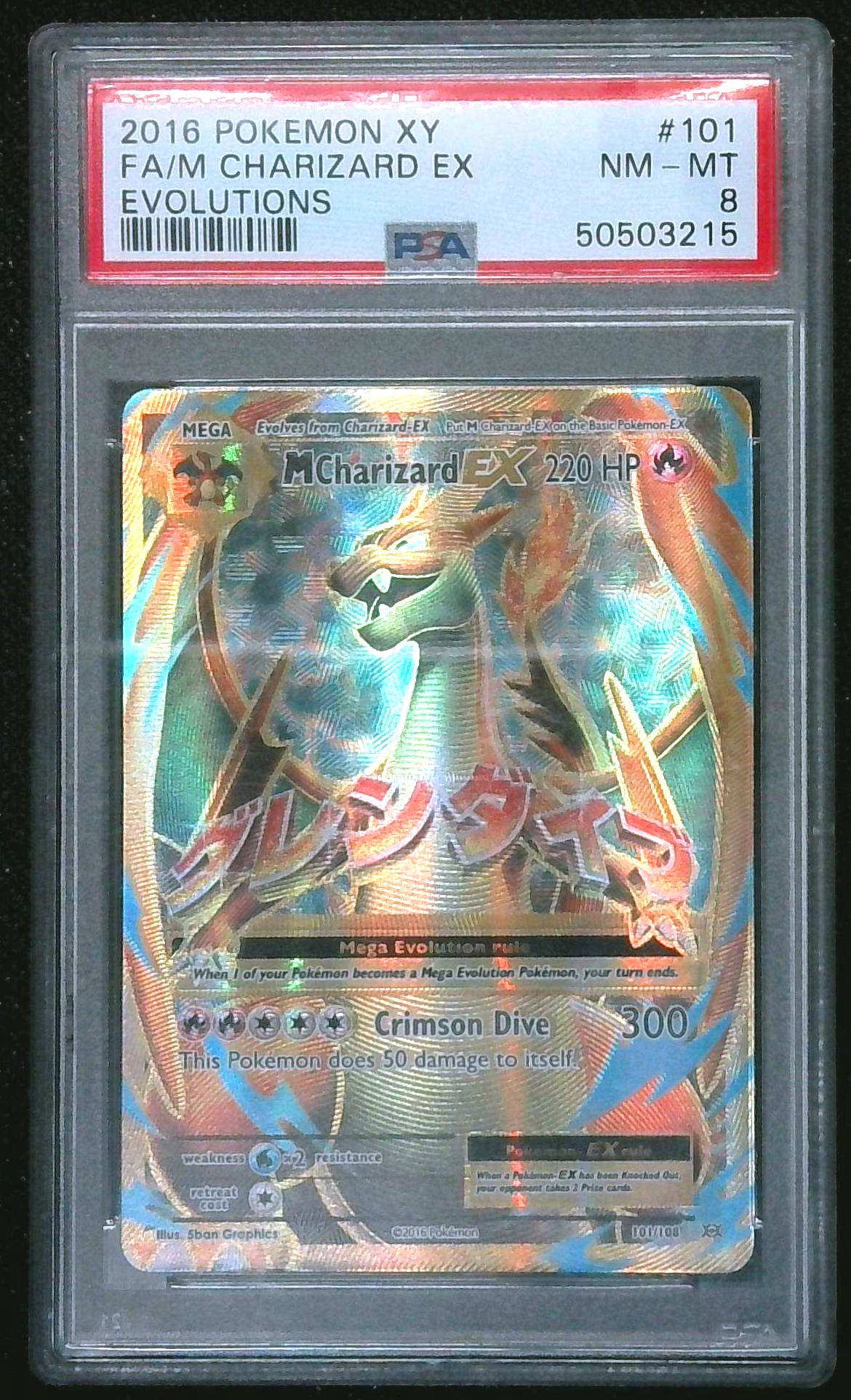 Pokémon 2016 Charizard EX Evolutions PSA 8