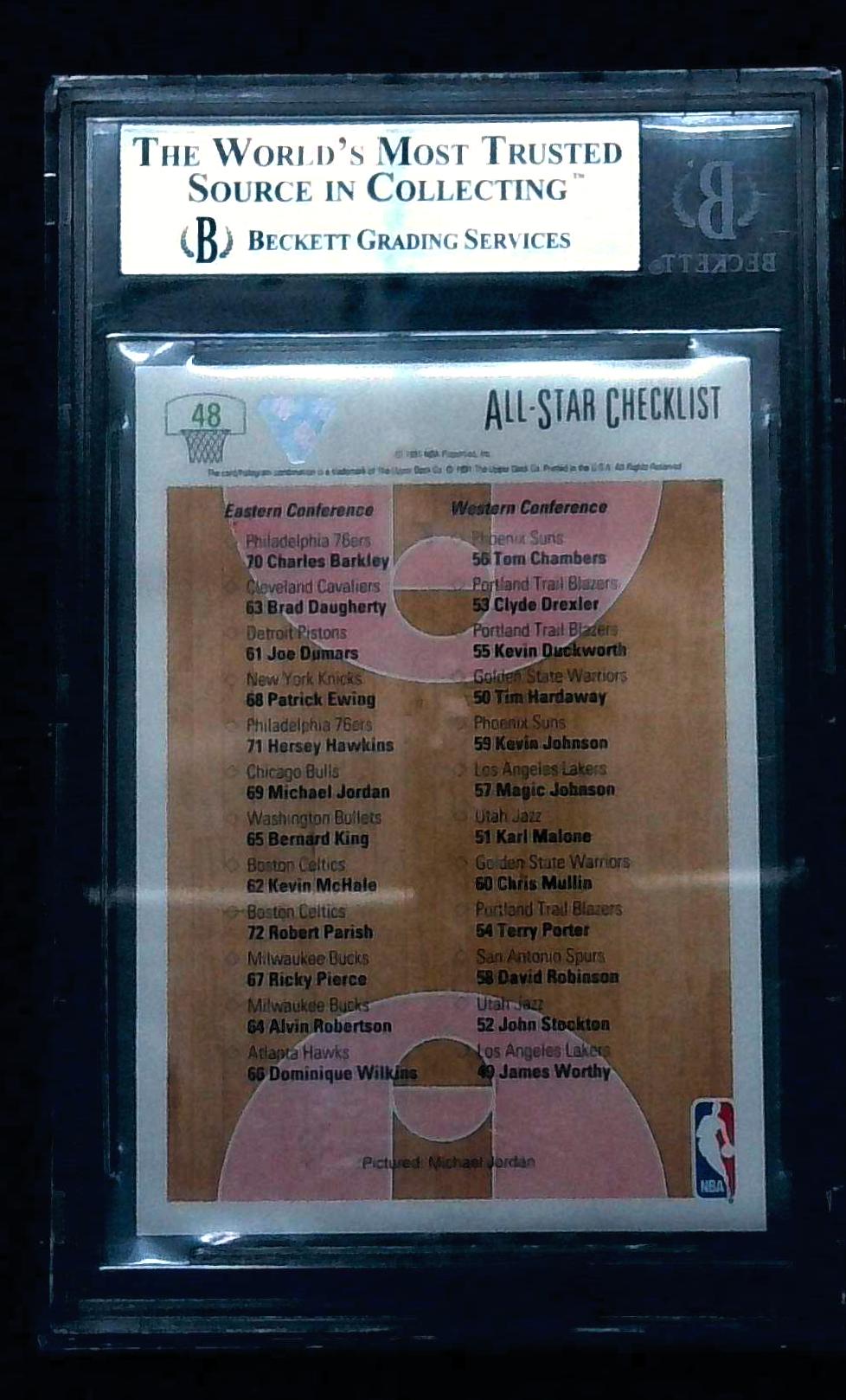 1991-1992 Upper Deck Michael Jordan BGS 9 ALL-STAR CHECKLIST