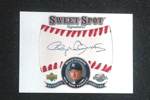 2001 Upper Deck Sweet Spot Signatures Roger Clemens Auto