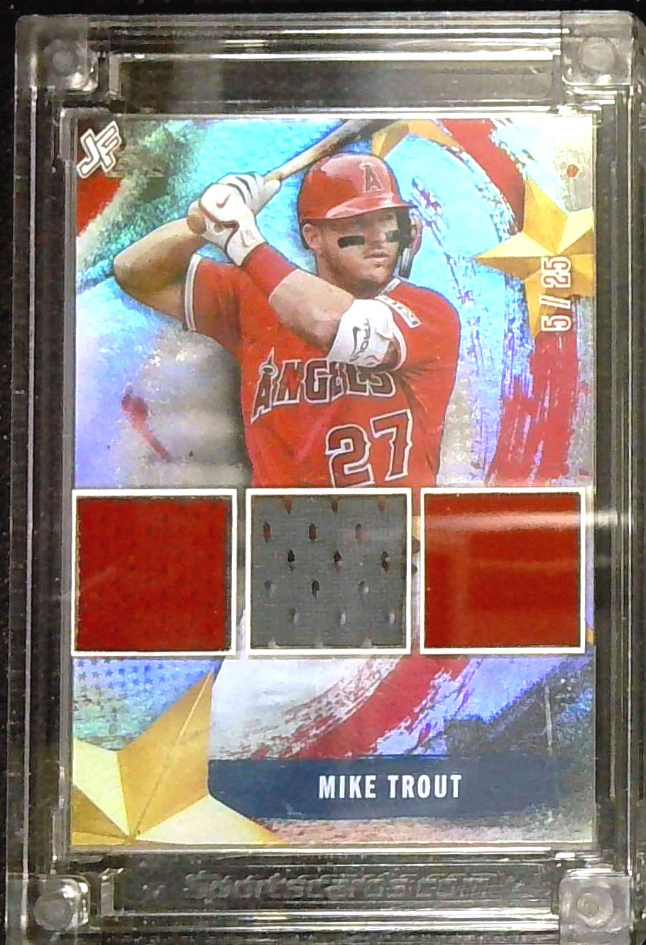 2025 Jersey Fusion Mike Trout Triple Game Used Jersey /25 Los Angeles Angels