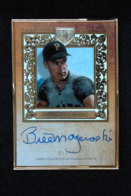 2025 Topps Gilded Collection Gold Framed Bill Mazeroski Pirates HOF AUTO /99