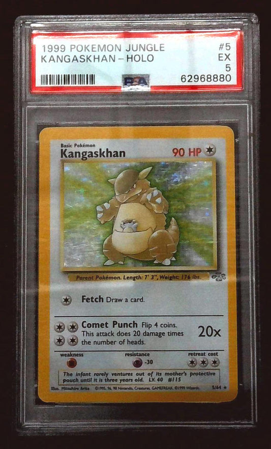 1999 Pokemon Jungle Kangaskhan Holo 5/64 PSA 5