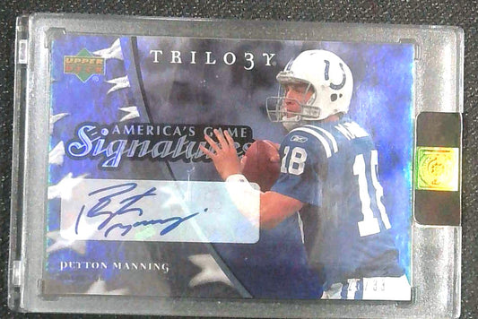 2007 Upper Deck Trilogy America's Game Signatures Peyton Manning Auto /33