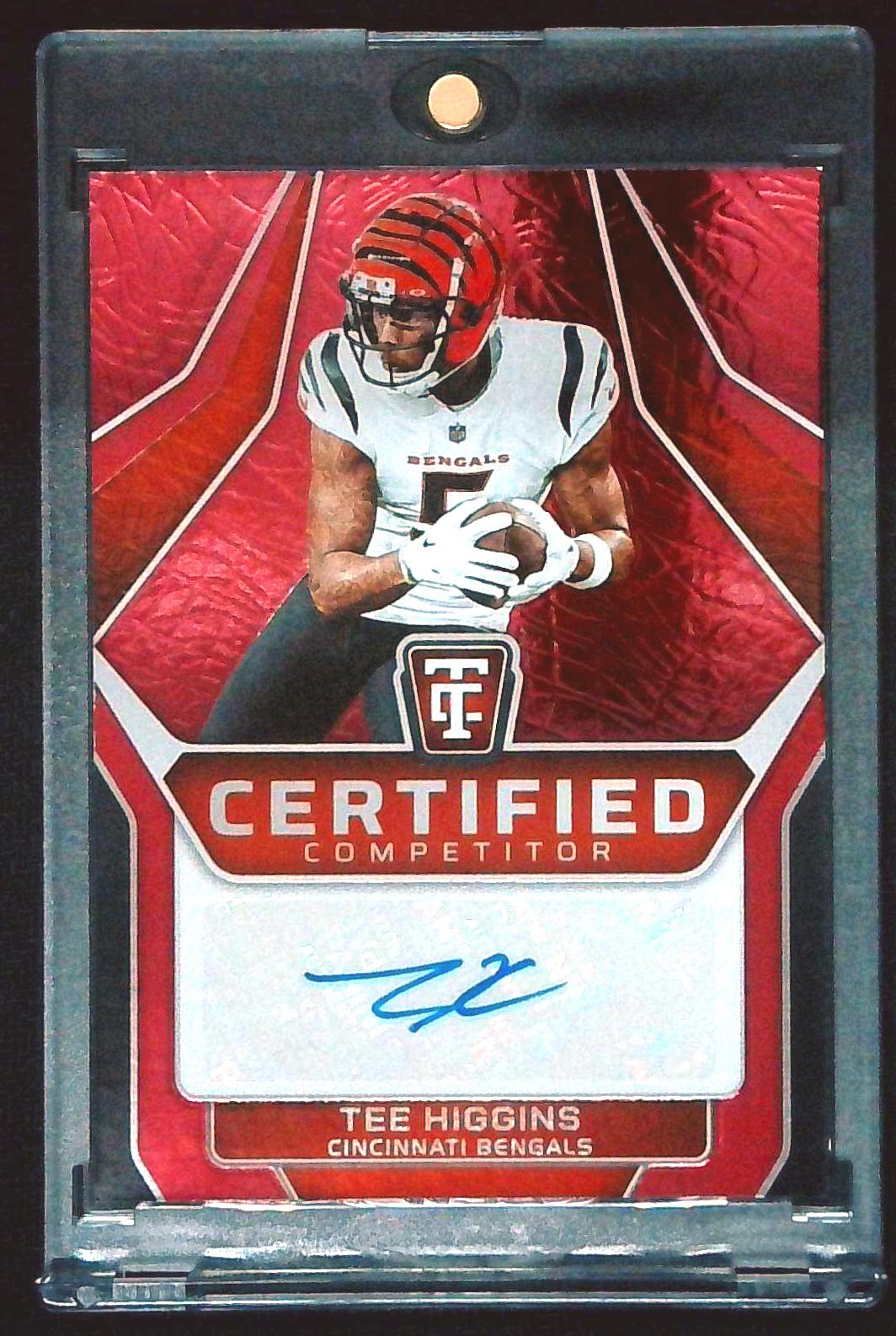 2024 Totally Certified Tee Higgins Competitor Mirror Red Auto /100