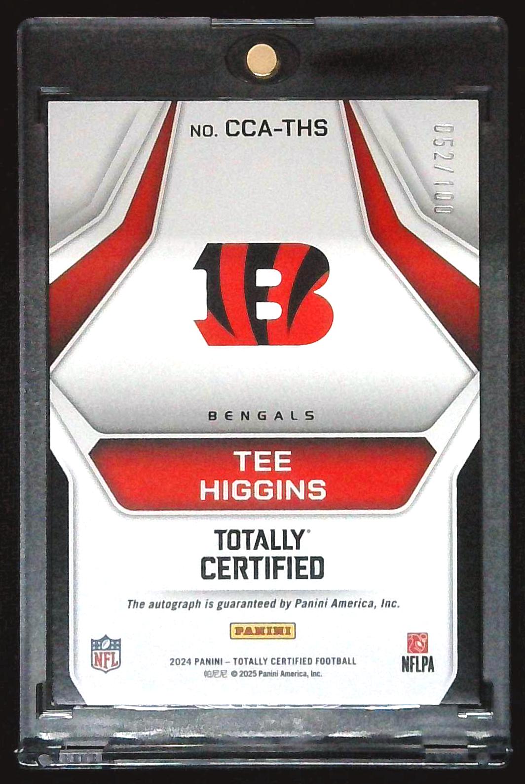 2024 Totally Certified Tee Higgins Competitor Mirror Red Auto /100