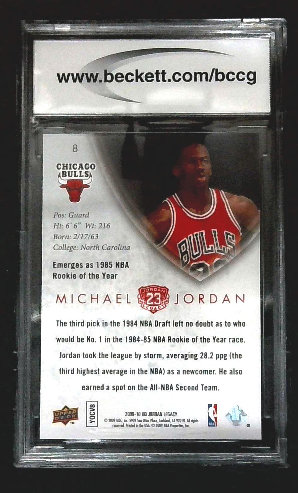 2009-10 Upper Deck MJ Legacy Collection MICHAEL JORDAN #8 Gold BCCG 10