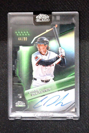 CHASE DELAUTER 2026 TOPPS CHROME BLACK ROOKIE AUTO REFRACTOR RC #/99 GUARDIANS