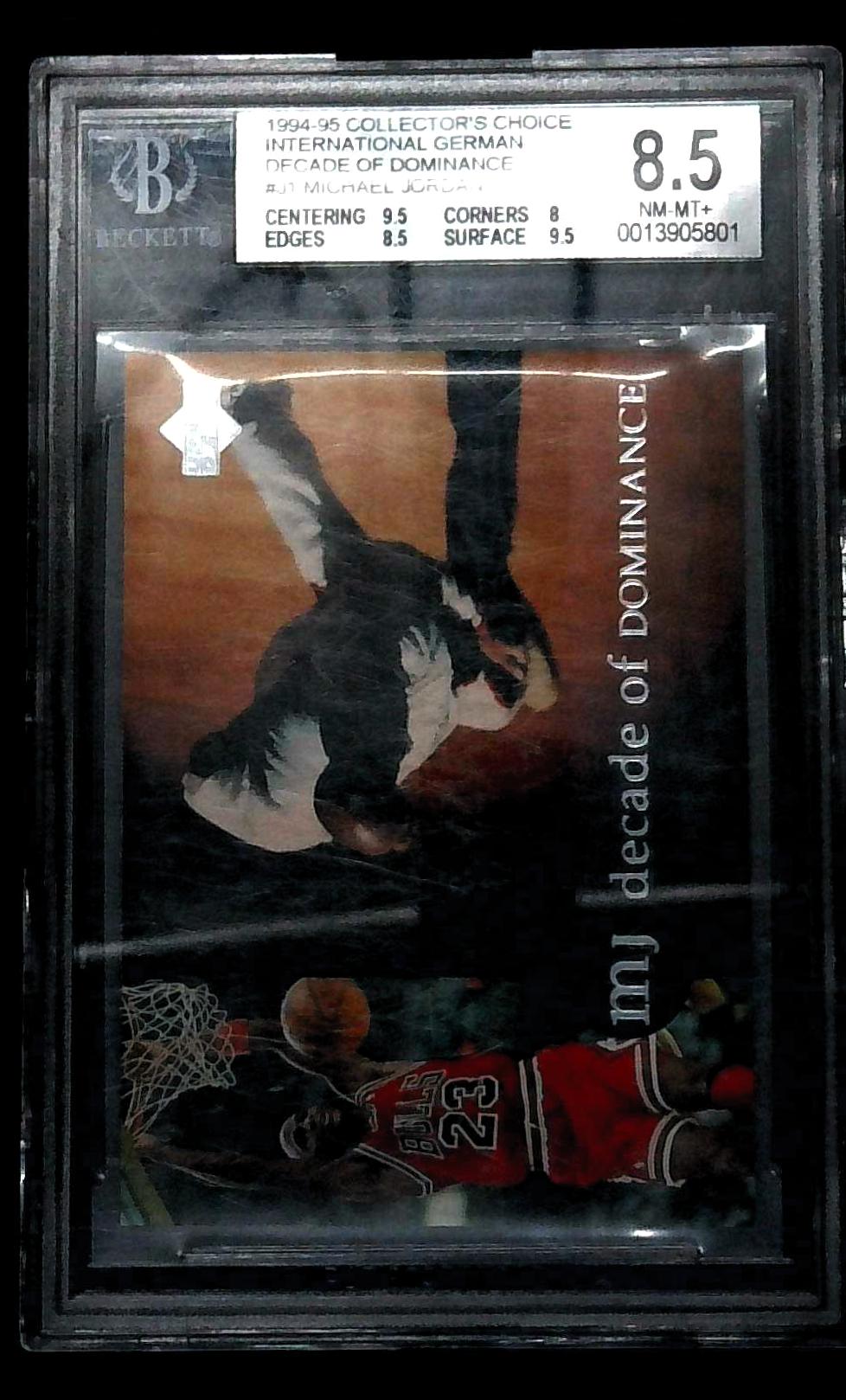 Michael Jordan 1994-95 Collector's Choice International German Decade of Dominance #J1 BGS 8.5