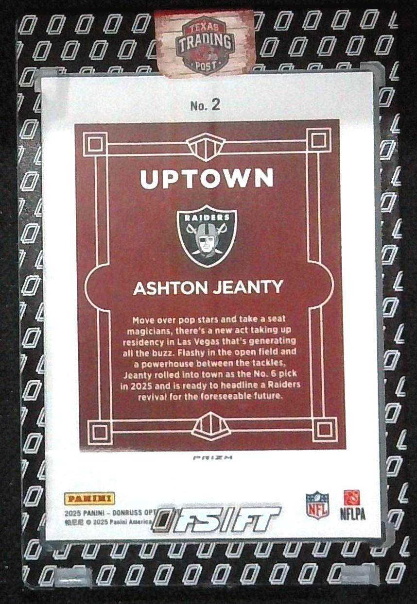 2025 Donruss Optic Ashton Jeanty Uptown