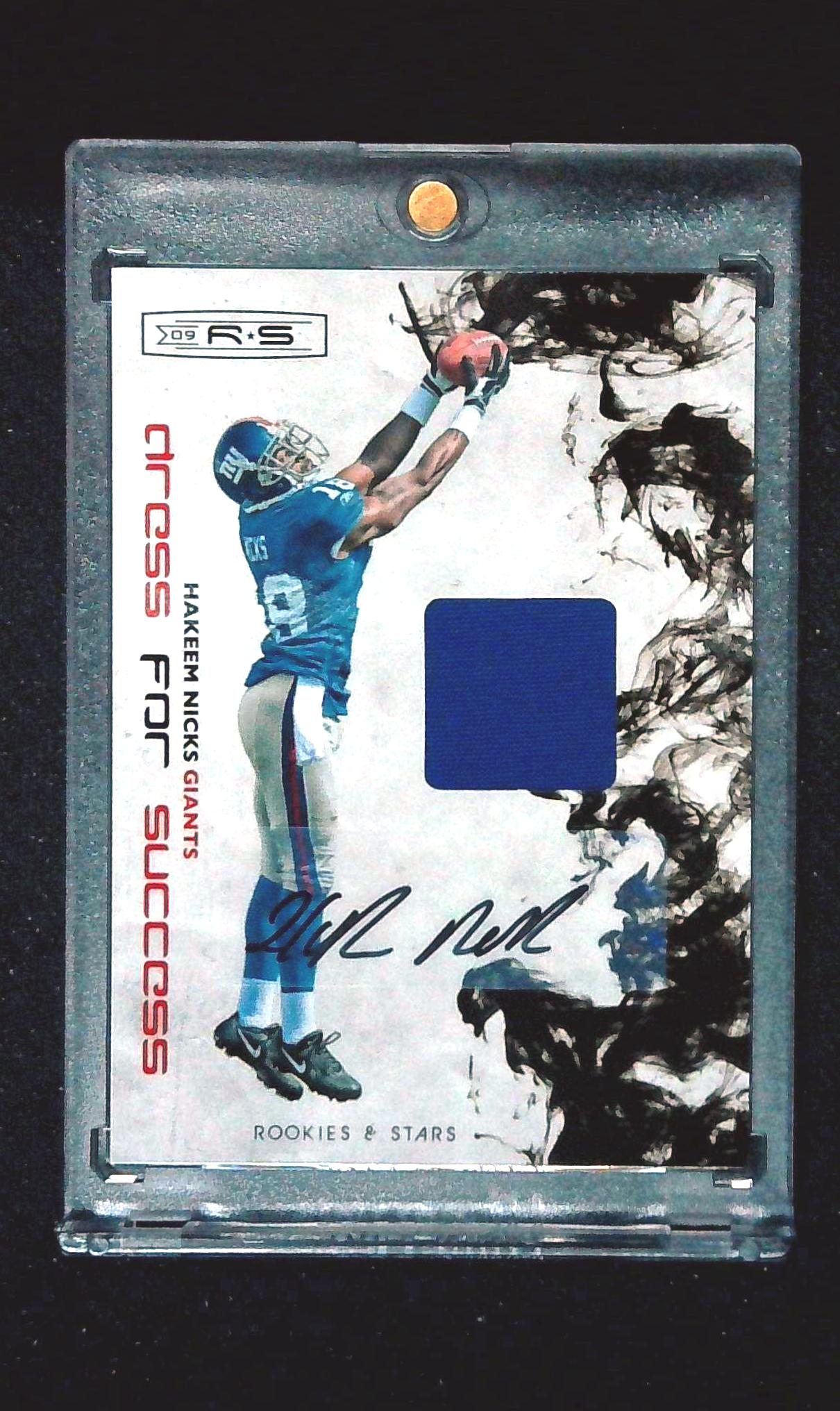 2009 Donruss Rookies & Stars Hakeem Nicks Relic Jersey Auto /100