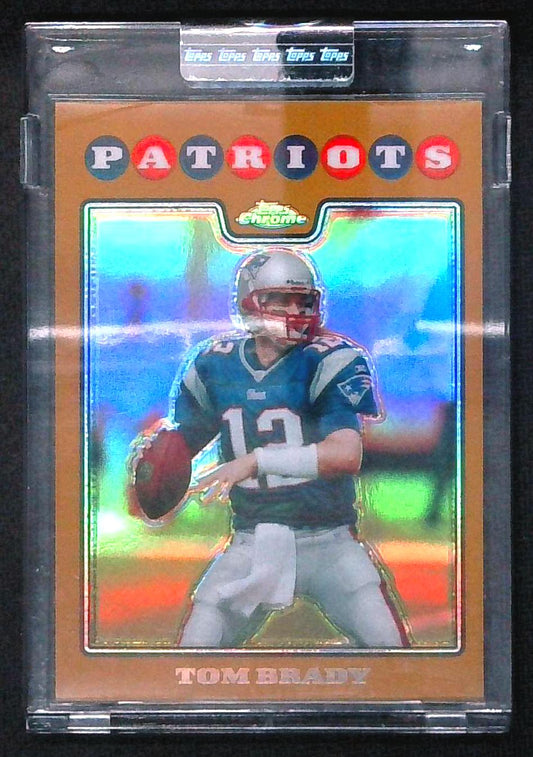2008 Topps Chrome Tom Brady #TC3 Gold Refractor /199
