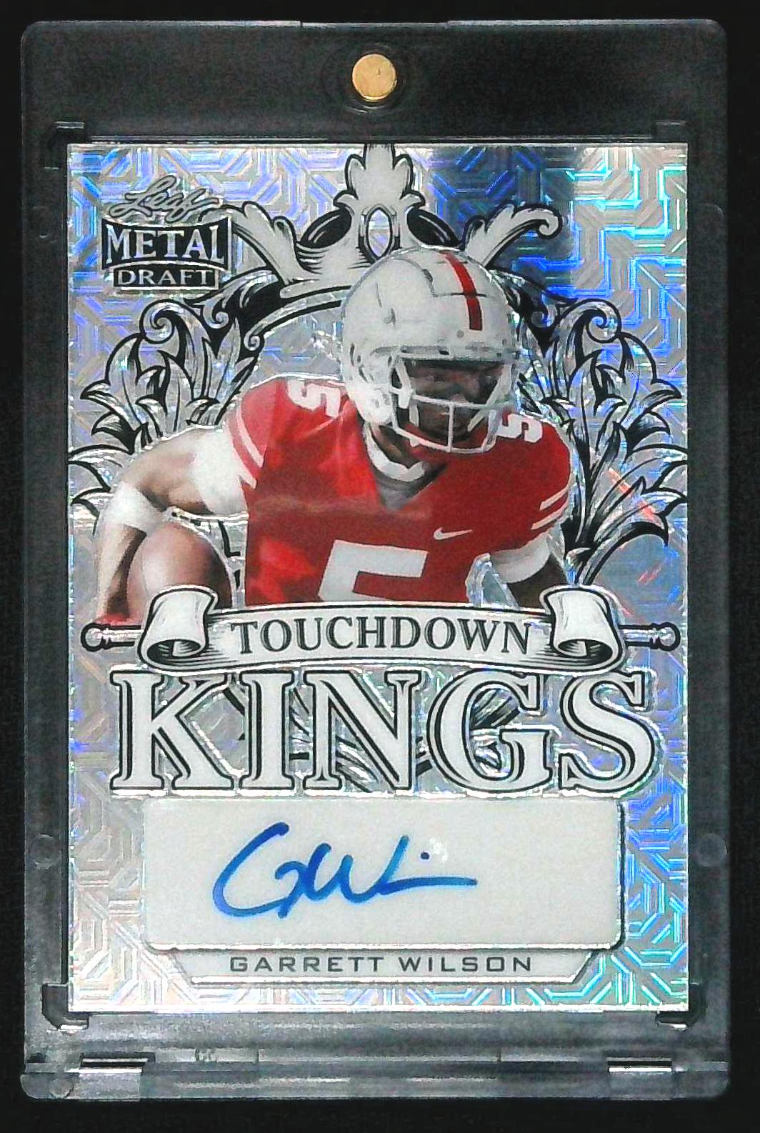 2022 Leaf Metal Draft Touchdown Kings Garrett Wilson Auto /20