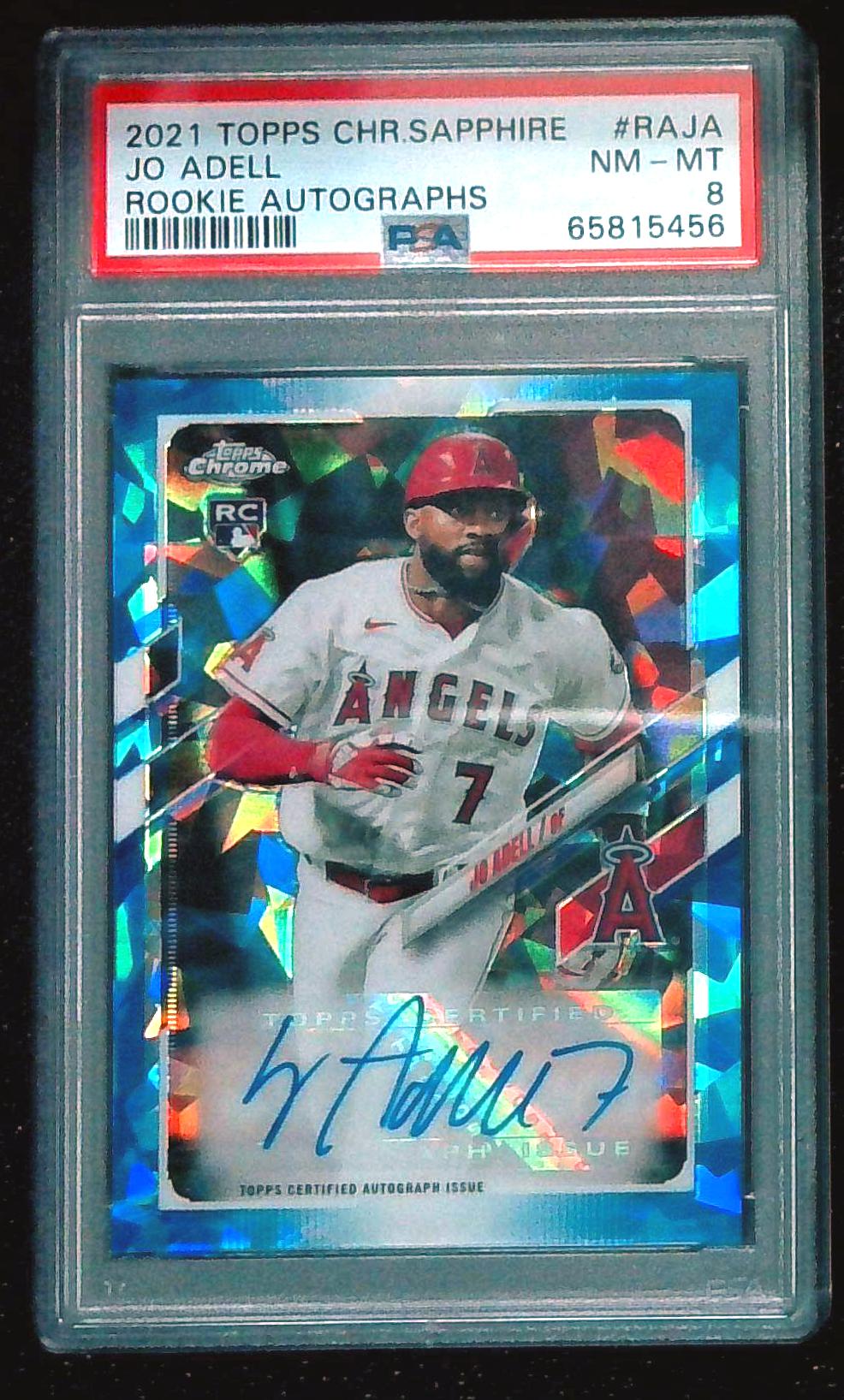 2021 Topps Chrome Update Sapphire Jo Adell Rookie Auto RC PSA 8