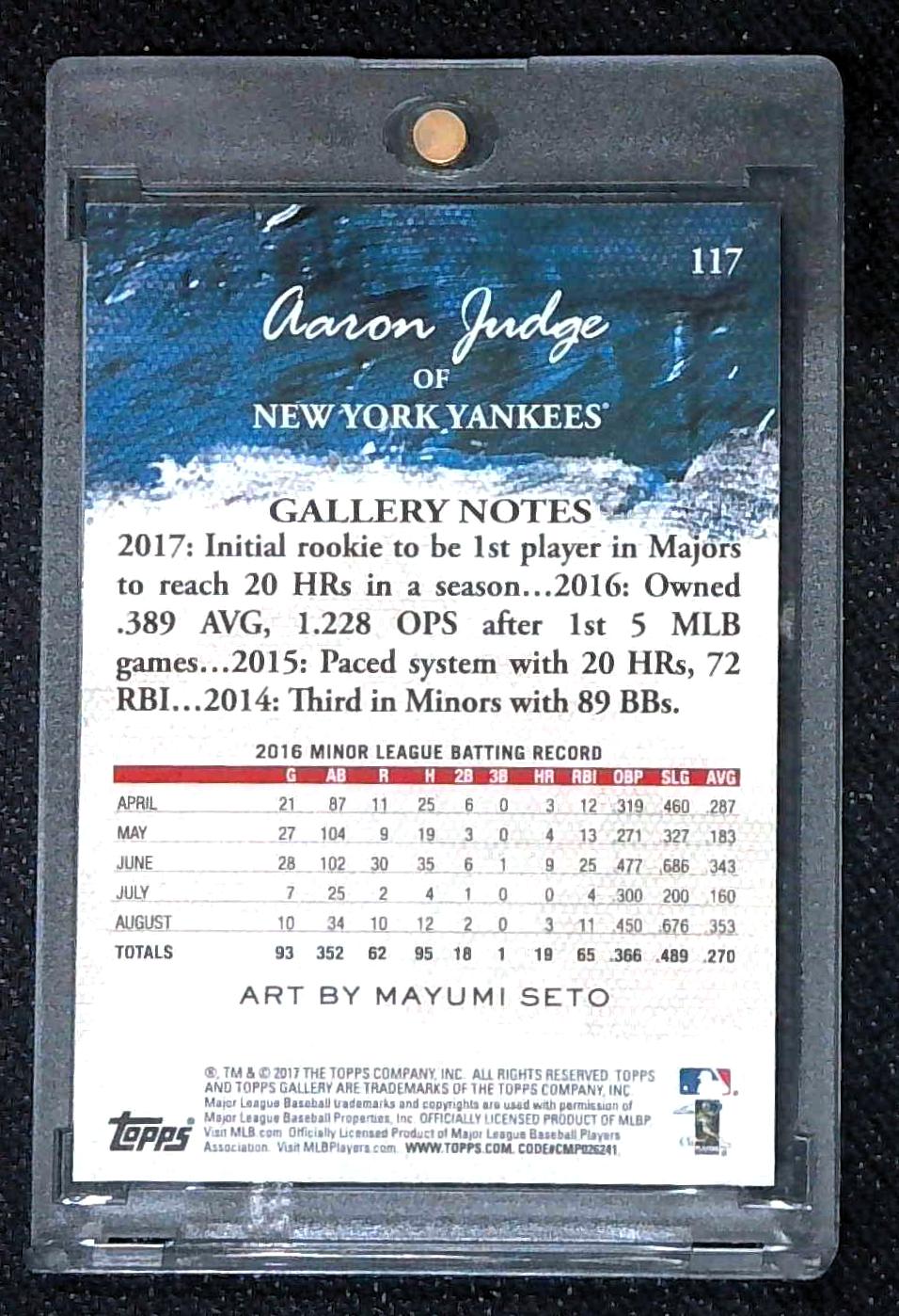 2017 Topps Gallery Aaron Judge