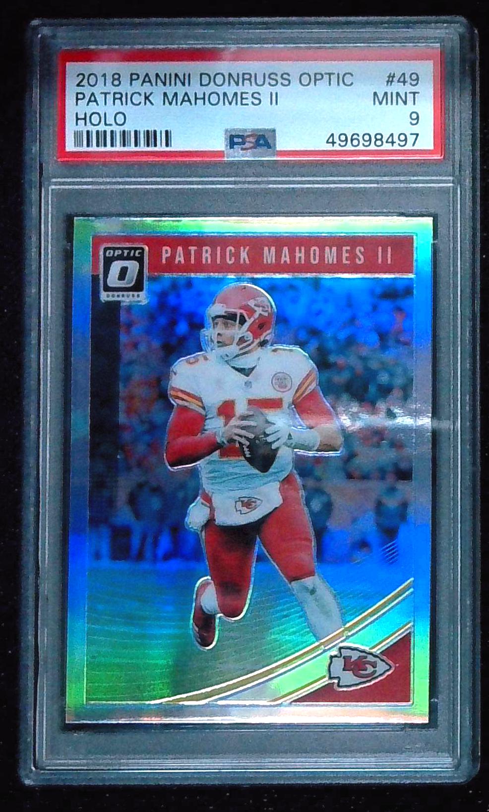 2018 Donruss Optic Patrick Mahomes Holo PSA 9