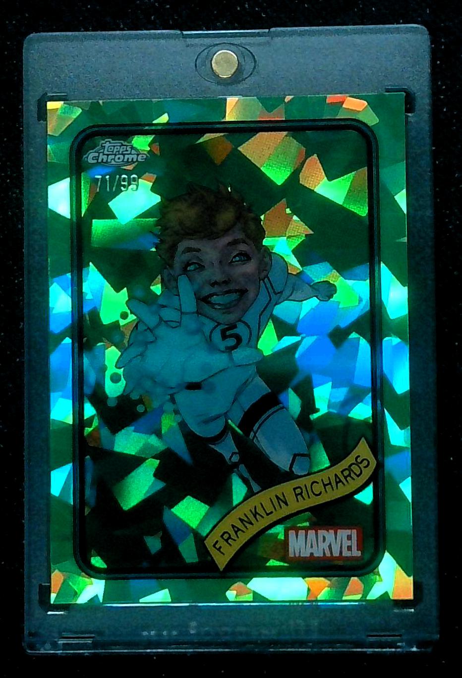 2025 Topps Chrome Marvel Sapphire Franklin Richards Green Refractor #/99