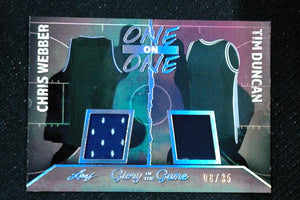 Chris Webber Tim Duncan 2025 Leaf Glory of the Game One on One /35