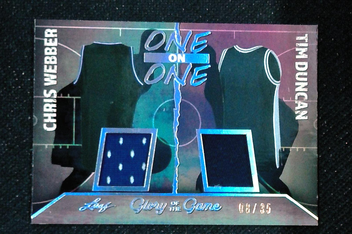 Chris Webber Tim Duncan 2025 Leaf Glory of the Game One on One /35